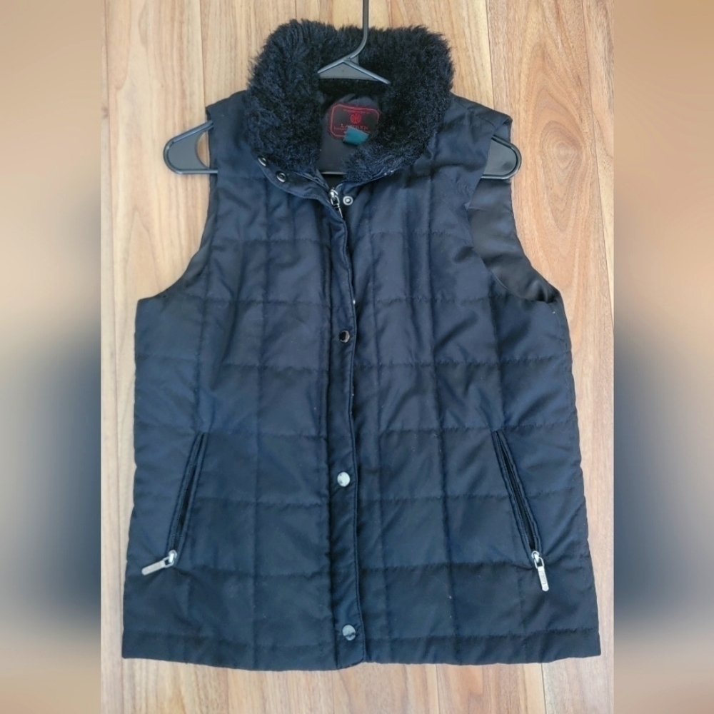 RL Ralph Laure traditional winter supplies black women's winter vest sz Medium